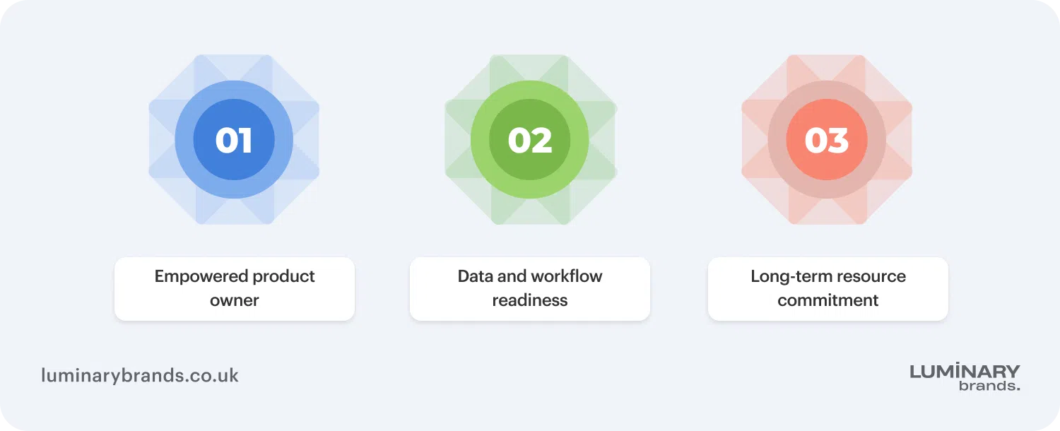 Success factors for software development