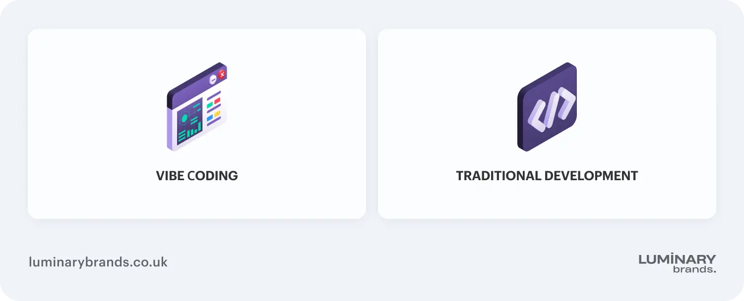 vibe soding vs traditional development