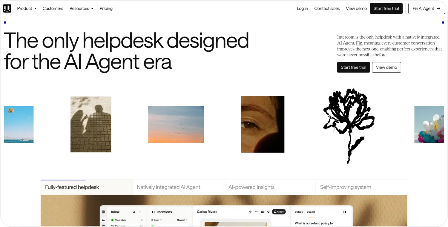 intercom fin ai agent
