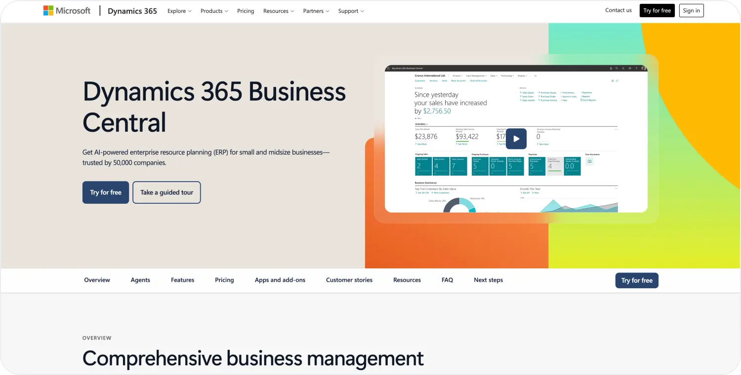 microsoft dynamics 365 business central